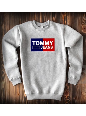 Серый весенний свитшот Tommy Jeans