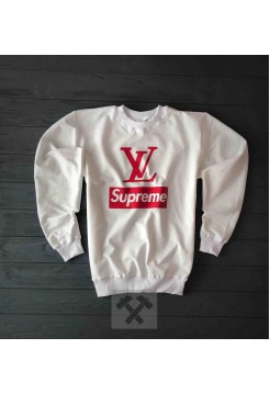 Белый свитшот Supreme и LV