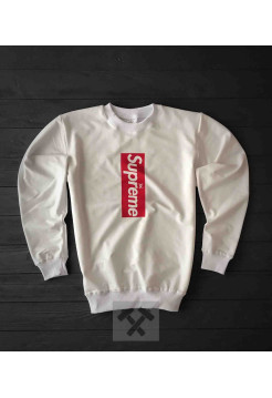 Белый свитшот Supreme i LV